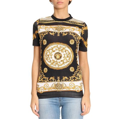 versace ladies t shirts|versace sweatshirts for women.